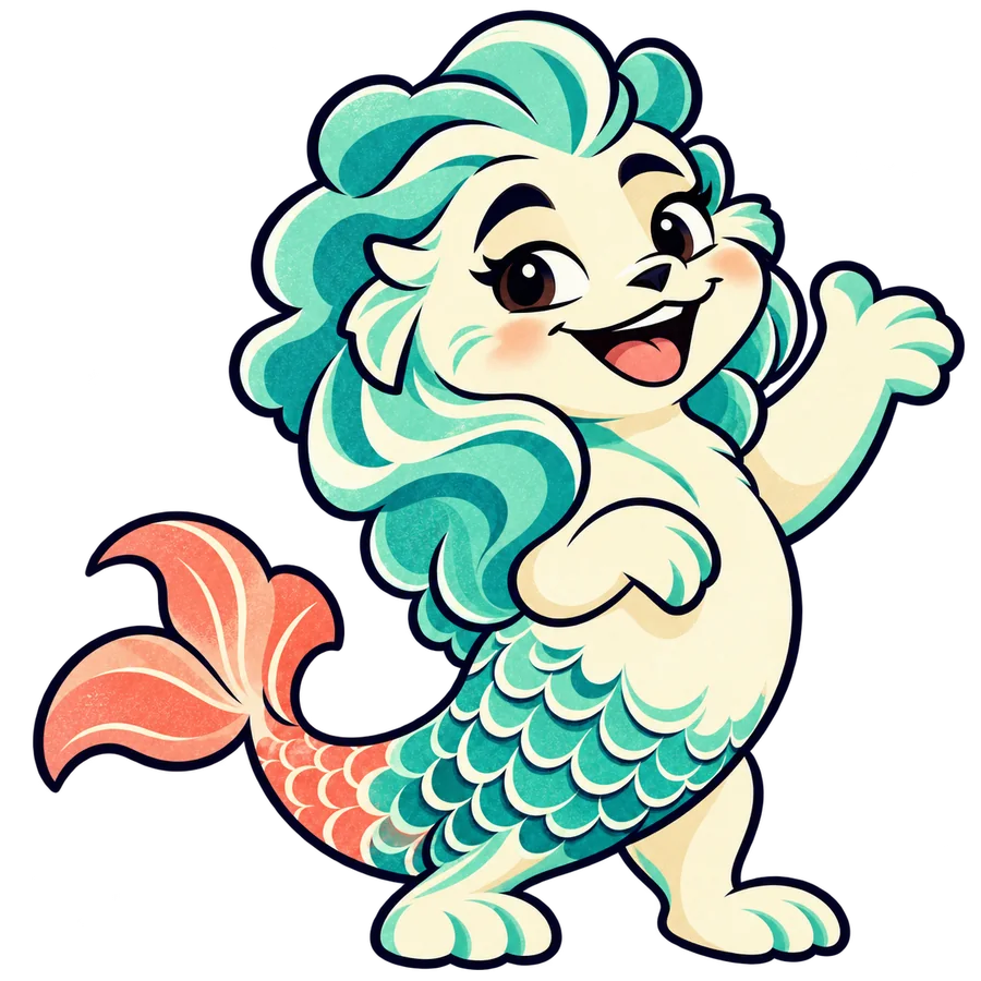 Merlion mascot in the Clean air-quality state